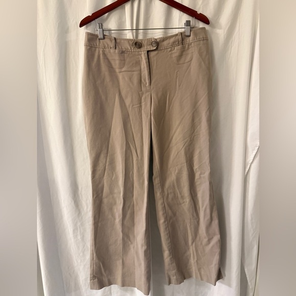 LOFT wide leg tan trousers size 12 - Picture 1 of 6